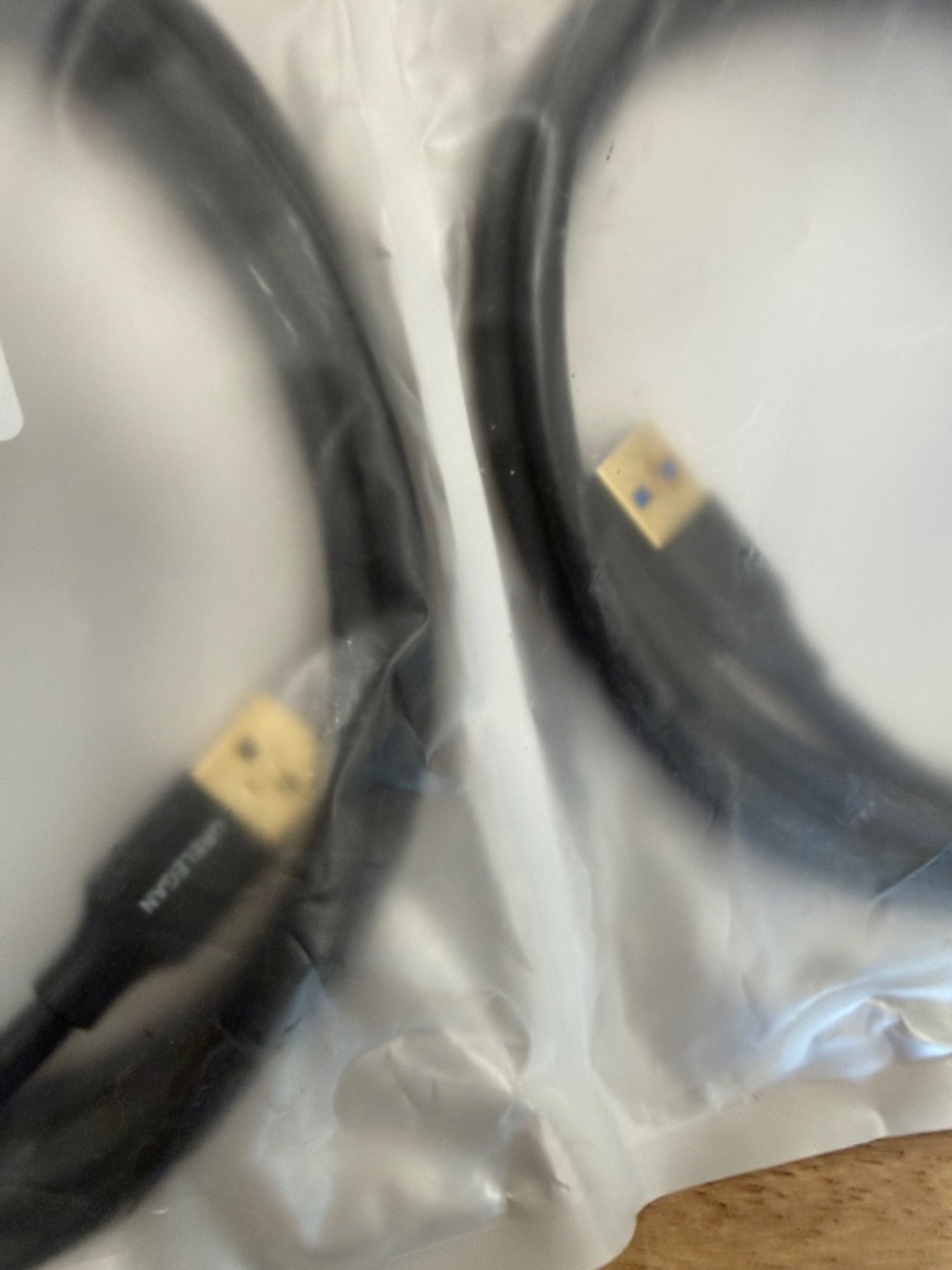 Black USB Cable 10 feet- Gold Connector Tips - Picture 2 of 3